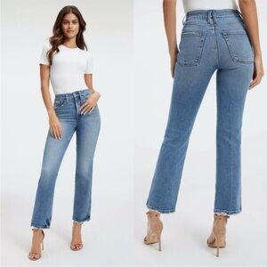 Good American Good Curve Straight Leg Jeans Size 4/27 Indigo338 Denim